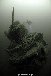 The wreck of the Mosel, photographed at 47 meters depth u... by Christian Skauge 